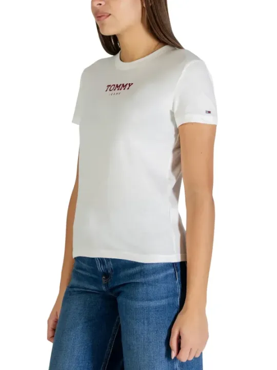 Tommy Hilfiger Jeans Damen T-Shirt Weiß | online kaufen