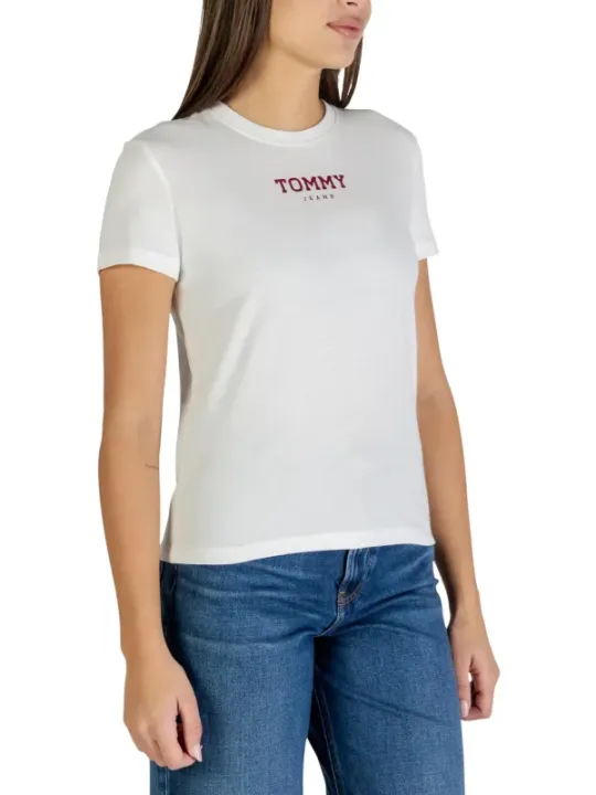 Tommy Hilfiger Jeans Damen T-Shirt Weiß | online kaufen