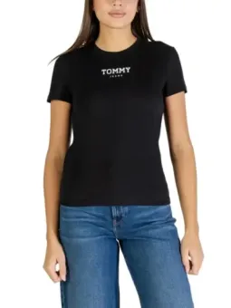 Tommy Hilfiger Damen T-Shirt Schwarz mieten - Flex-Fashion
