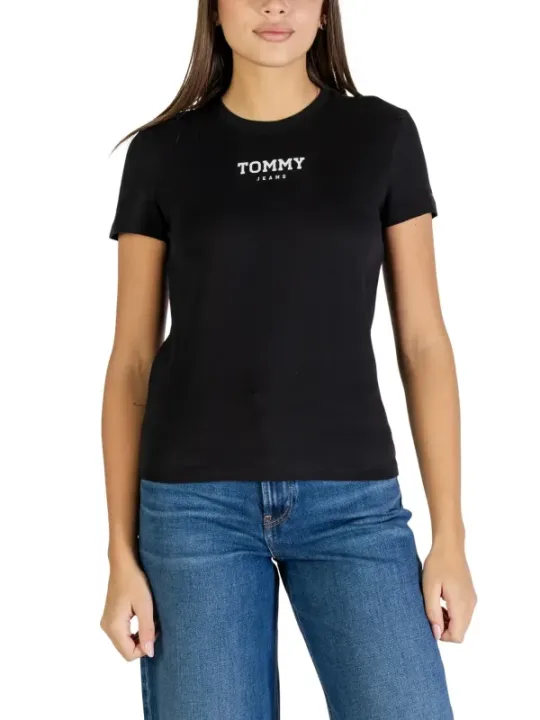 Tommy Hilfiger Jeans Damen T-Shirt Schwarz | online kaufen