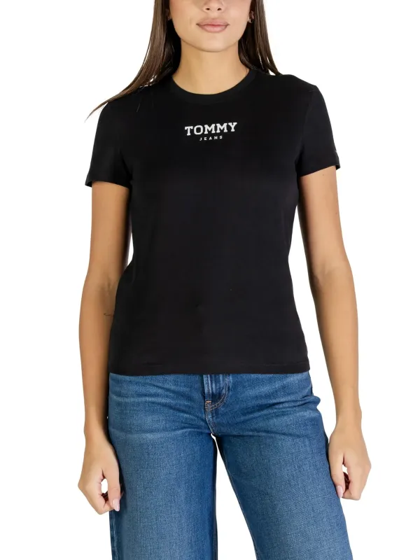 Tommy Hilfiger Jeans Damen T-Shirt Schwarz | online kaufen