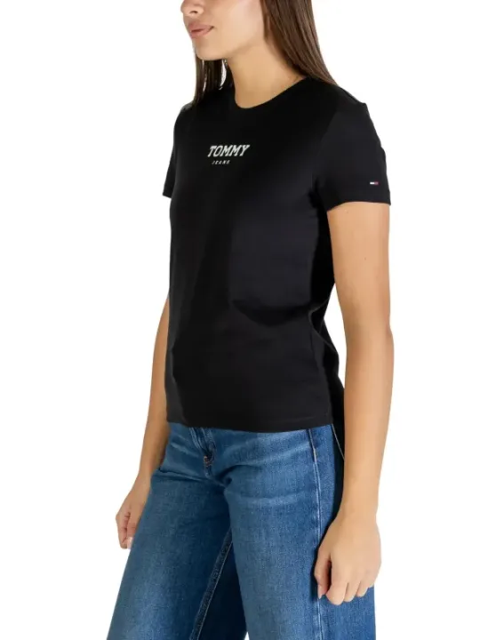 Tommy Hilfiger Jeans Damen T-Shirt Schwarz | online kaufen