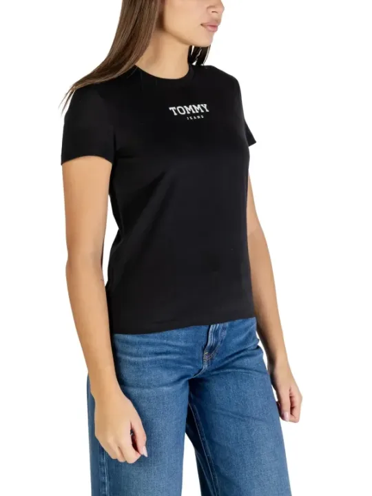 Tommy Hilfiger Jeans Damen T-Shirt Schwarz | online kaufen
