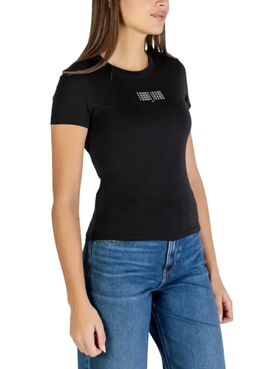Tommy Hilfiger Jeans Damen T-Shirt Schwarz | online kaufen