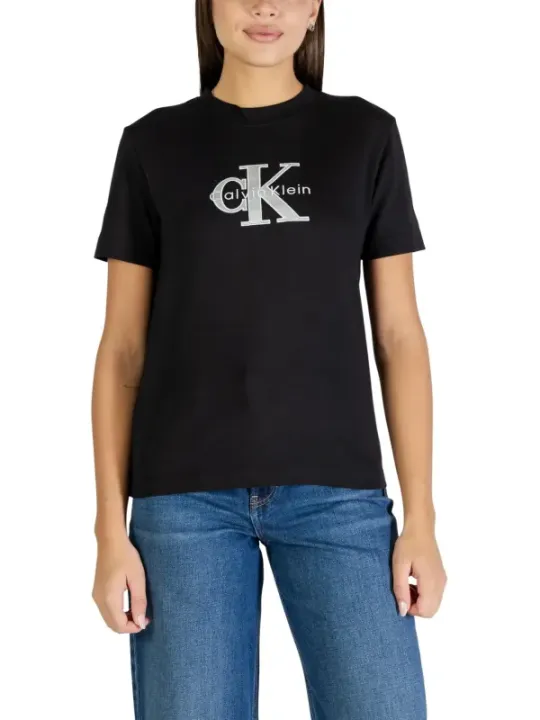 Calvin Klein Jeans Damen T-Shirt Schwarz | online kaufen