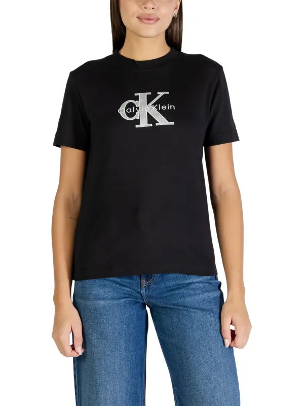 Calvin Klein Jeans Damen T-Shirt Schwarz | online kaufen