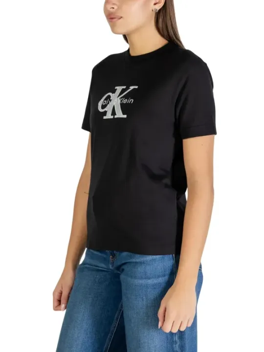 Calvin Klein Jeans Damen T-Shirt Schwarz | online kaufen