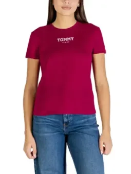 Tommy Hilfiger Damen T-Shirt Bordeaux mieten - Flex-Fashion