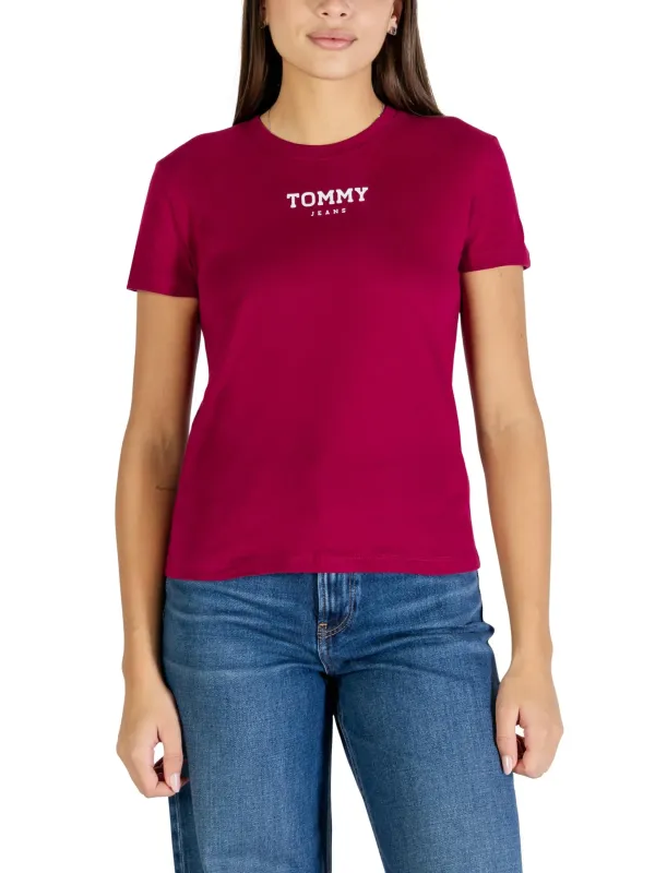 Tommy Hilfiger Jeans Damen T-Shirt Bordeaux | online kaufen