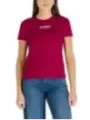 Tommy Hilfiger Jeans Damen T-Shirt Bordeaux | online kaufen