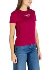 Tommy Hilfiger Jeans Damen T-Shirt Bordeaux | online kaufen