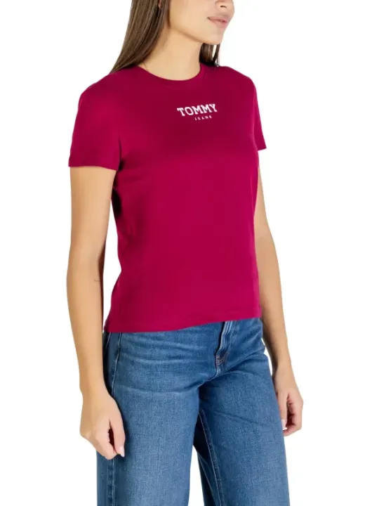 Tommy Hilfiger Jeans Damen T-Shirt Bordeaux | online kaufen