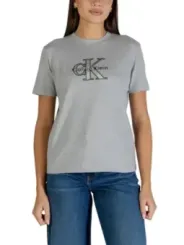 Calvin Klein Jeans Damen T-Shirt Grau | online kaufen