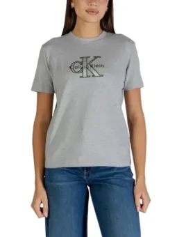 Calvin Klein Damen T-Shirt Grau mieten - Flex-Fashion Verleih