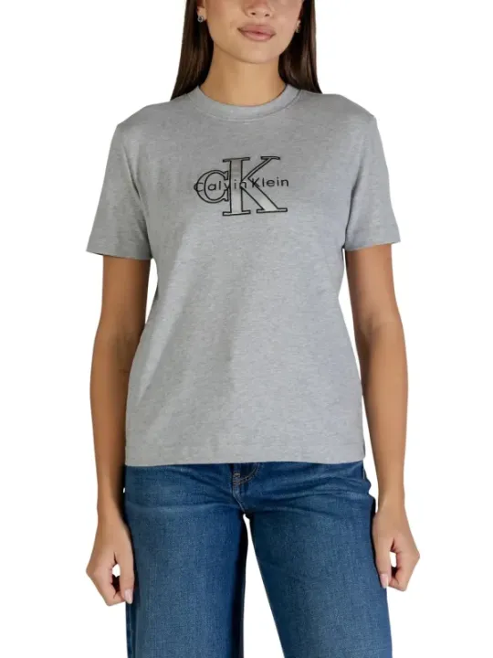 Calvin Klein Jeans Damen T-Shirt Grau | online kaufen