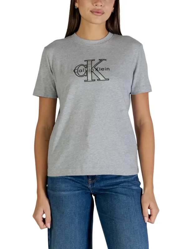 Calvin Klein Jeans Damen T-Shirt Grau | online kaufen