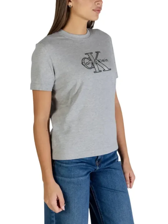 Calvin Klein Jeans Damen T-Shirt Grau | online kaufen