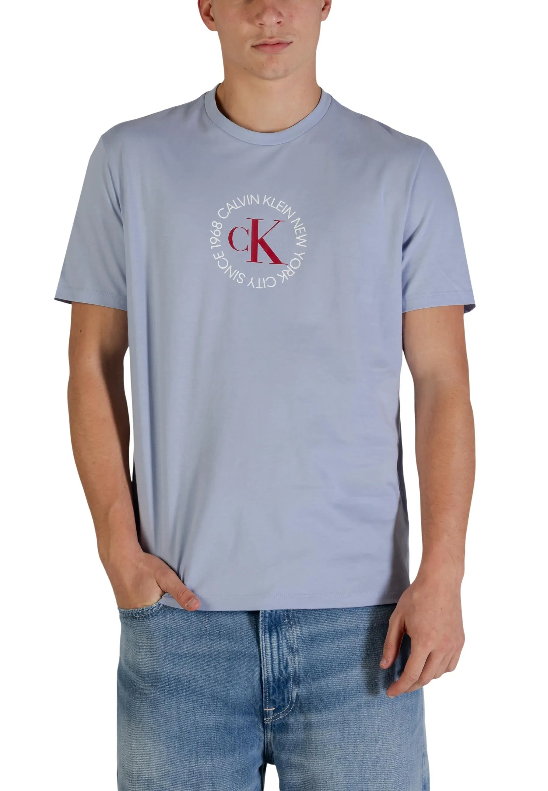 Herren T-Shirt Azurblau 497992