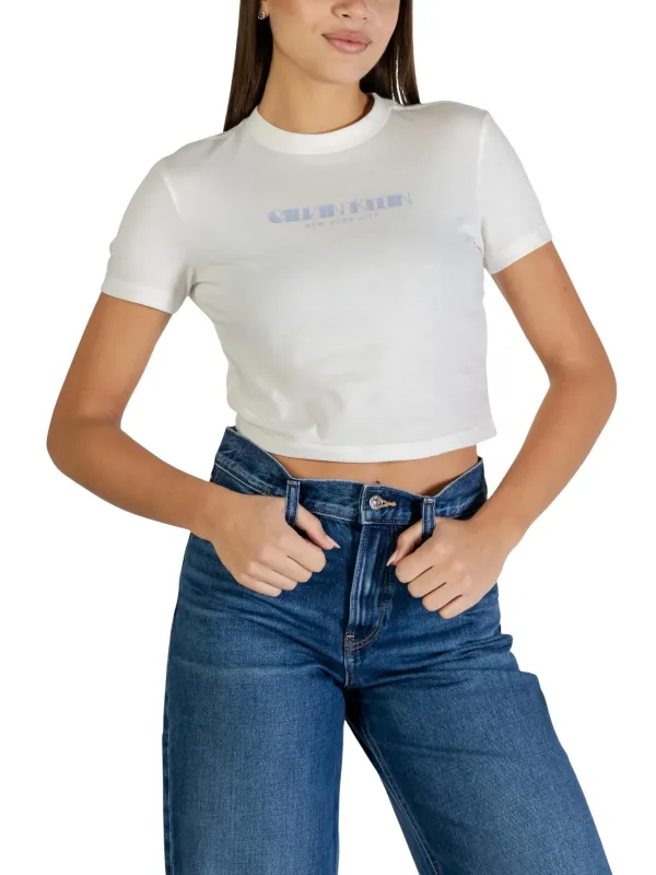 Calvin Klein Jeans Damen T-Shirt Weiß | online kaufen