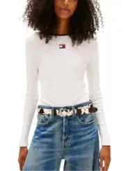 Tommy Hilfiger Jeans Damen T-Shirt Weiß | online kaufen