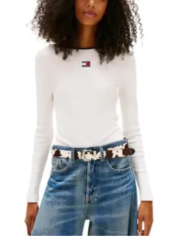 Tommy Hilfiger Jeans Damen T-Shirt Weiß | online kaufen