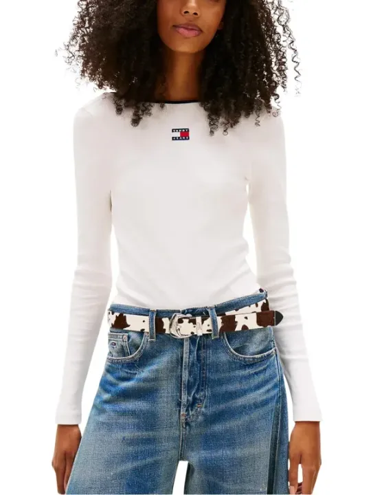 Tommy Hilfiger Jeans Damen T-Shirt Weiß | online kaufen