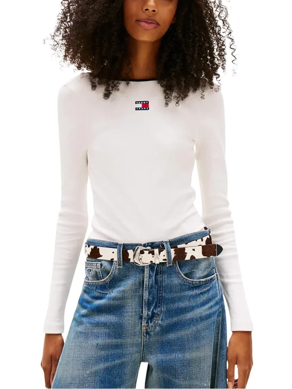 Tommy Hilfiger Jeans Damen T-Shirt Weiß | online kaufen