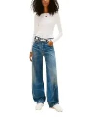 Tommy Hilfiger Jeans Damen T-Shirt Weiß | online kaufen