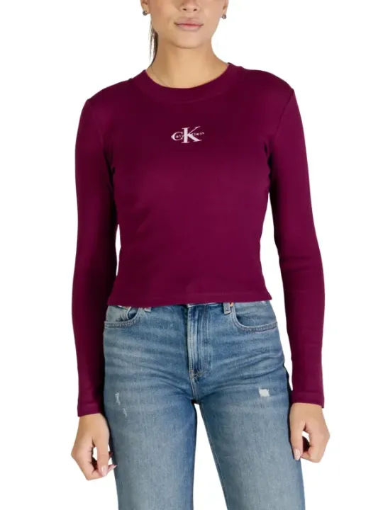 Calvin Klein Jeans Damen Pullover Bordeaux | online kaufen