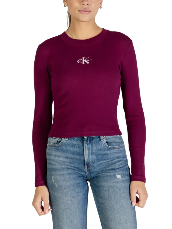 Calvin Klein Jeans Damen Pullover Bordeaux | online kaufen