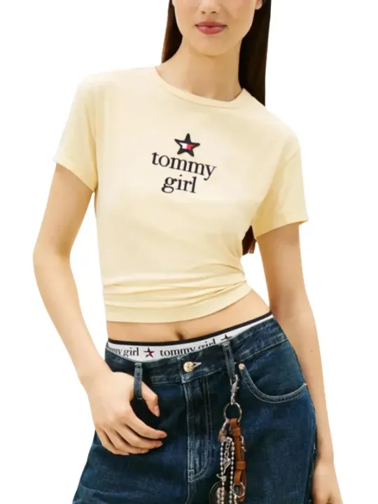 Tommy Hilfiger Jeans Damen T-Shirt Weiß | online kaufen