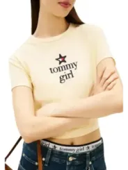 Tommy Hilfiger Jeans Damen T-Shirt Weiß | online kaufen