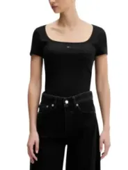 Tommy Hilfiger Jeans Damen T-Shirt Schwarz | online kaufen
