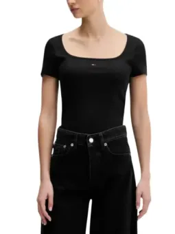 Miete Tommy Hilfiger Damen T-Shirt Schwarz – Flex-Fashion