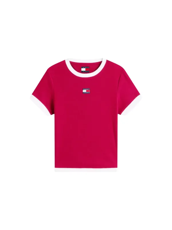 Tommy Hilfiger Jeans Damen T-Shirt Bordeaux | online kaufen