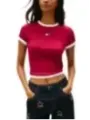 Tommy Hilfiger Jeans Damen T-Shirt Bordeaux | online kaufen