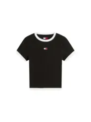 Tommy Hilfiger Jeans Damen T-Shirt Schwarz | online kaufen