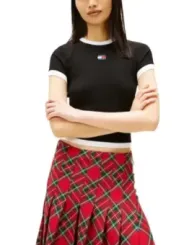 Tommy Hilfiger Jeans Damen T-Shirt Schwarz | online kaufen