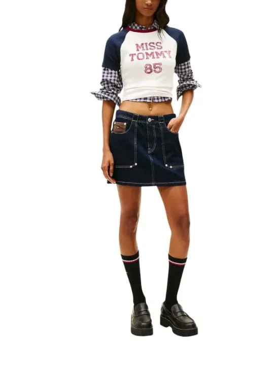 Tommy Hilfiger Jeans Damen T-Shirt Weiß | online kaufen