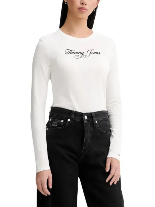 Tommy Hilfiger Jeans Damen T-Shirt Weiß | online kaufen