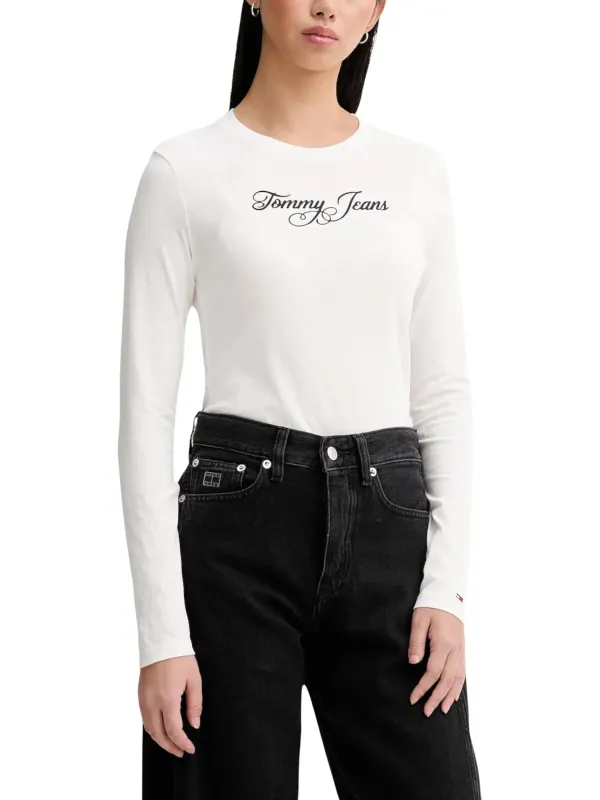 Tommy Hilfiger Jeans Damen T-Shirt Weiß | online kaufen