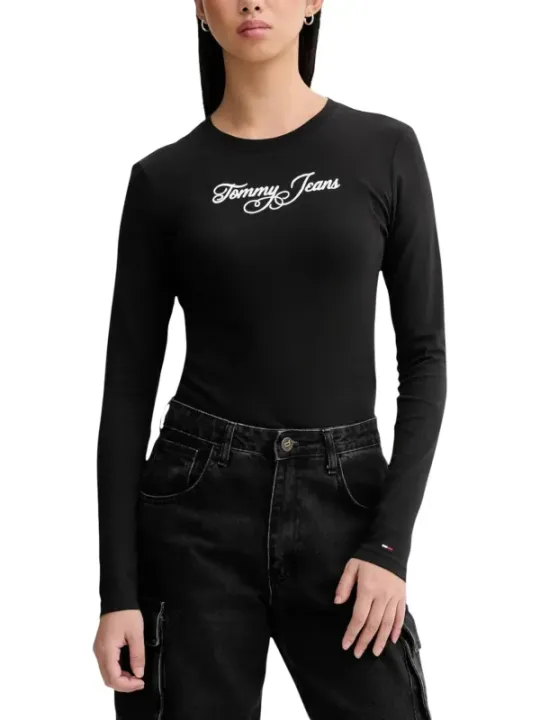 Tommy Hilfiger Jeans Damen T-Shirt Schwarz | online kaufen