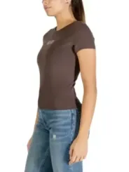 Tommy Hilfiger Jeans Damen T-Shirt Braun | online kaufen