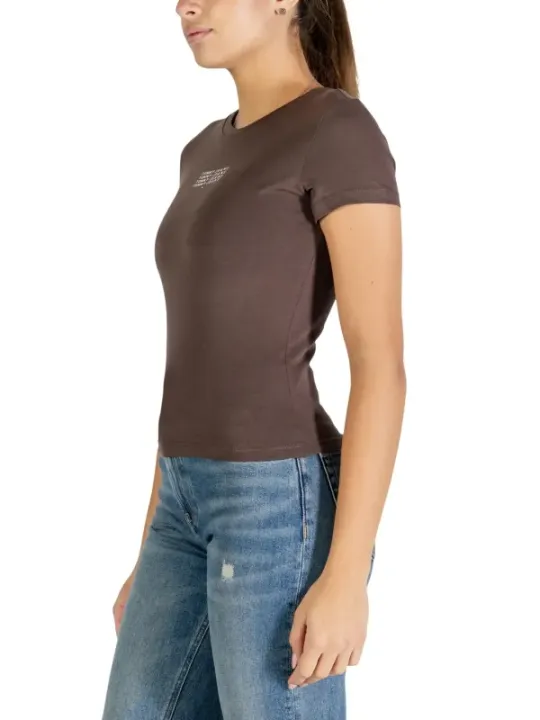 Tommy Hilfiger Jeans Damen T-Shirt Braun | online kaufen