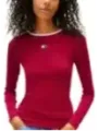 Tommy Hilfiger Jeans Damen Pullover Bordeaux | online kaufen