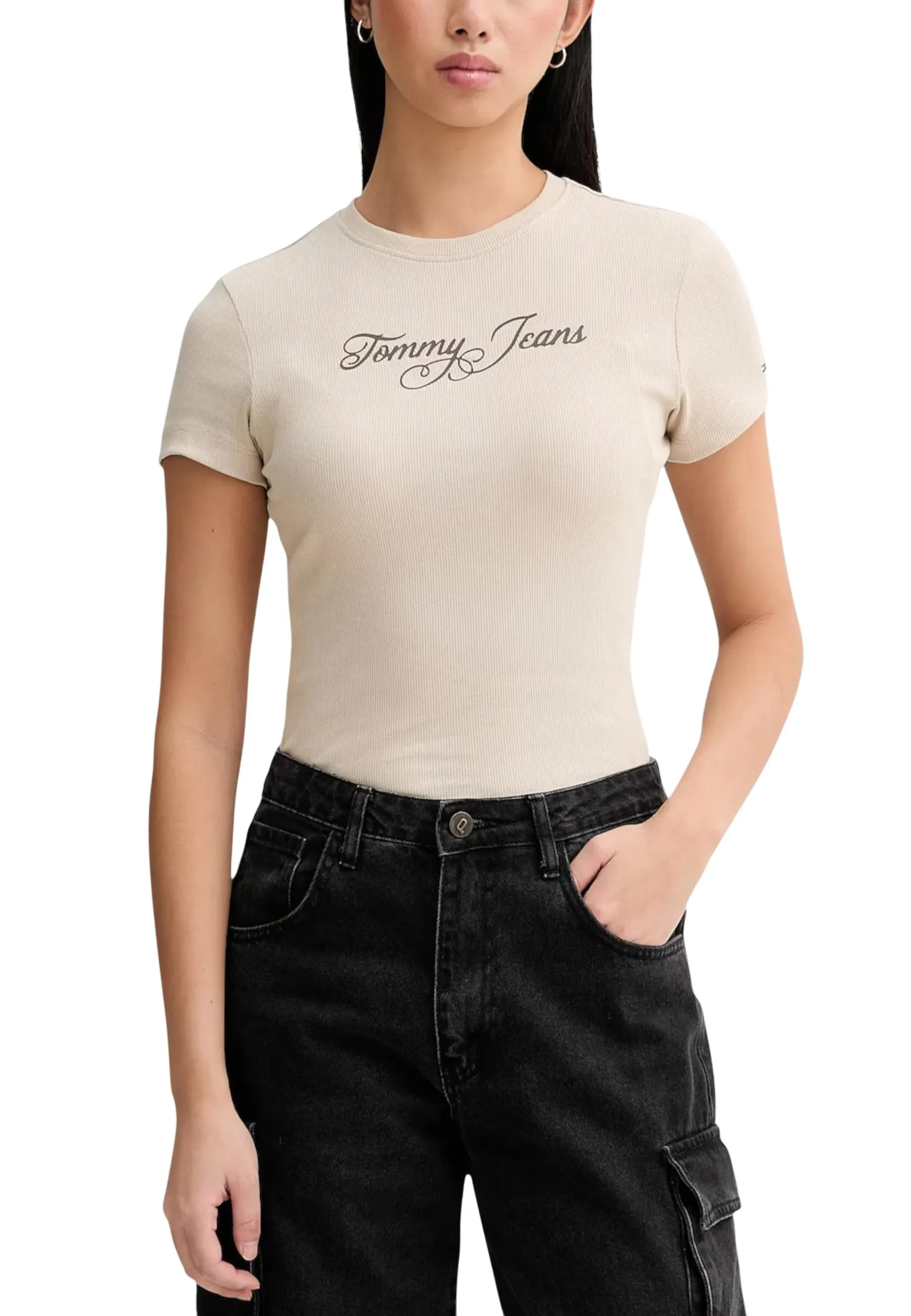Damen T-Shirt Beige 497852