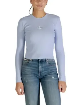 Leihen Sie Calvin Klein Damen T-Shirt Azurblau – Flex-Fashion