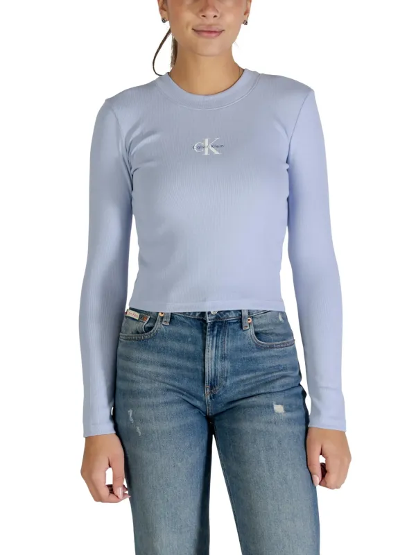 Calvin Klein Jeans Damen T-Shirt Azurblau | online kaufen