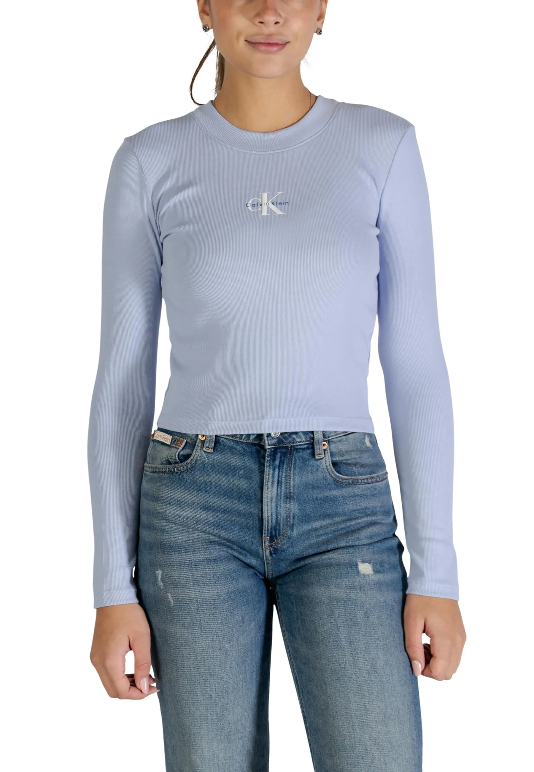 Damen T-Shirt Azurblau 497839