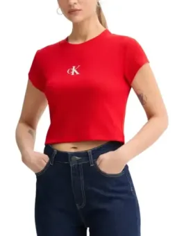 Calvin Klein Damen T-Shirt Rot mieten | Flex-Fashion Verleih